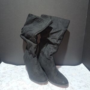 a.n.a Bianca Boots Women's Size 7.5 Black Calf High